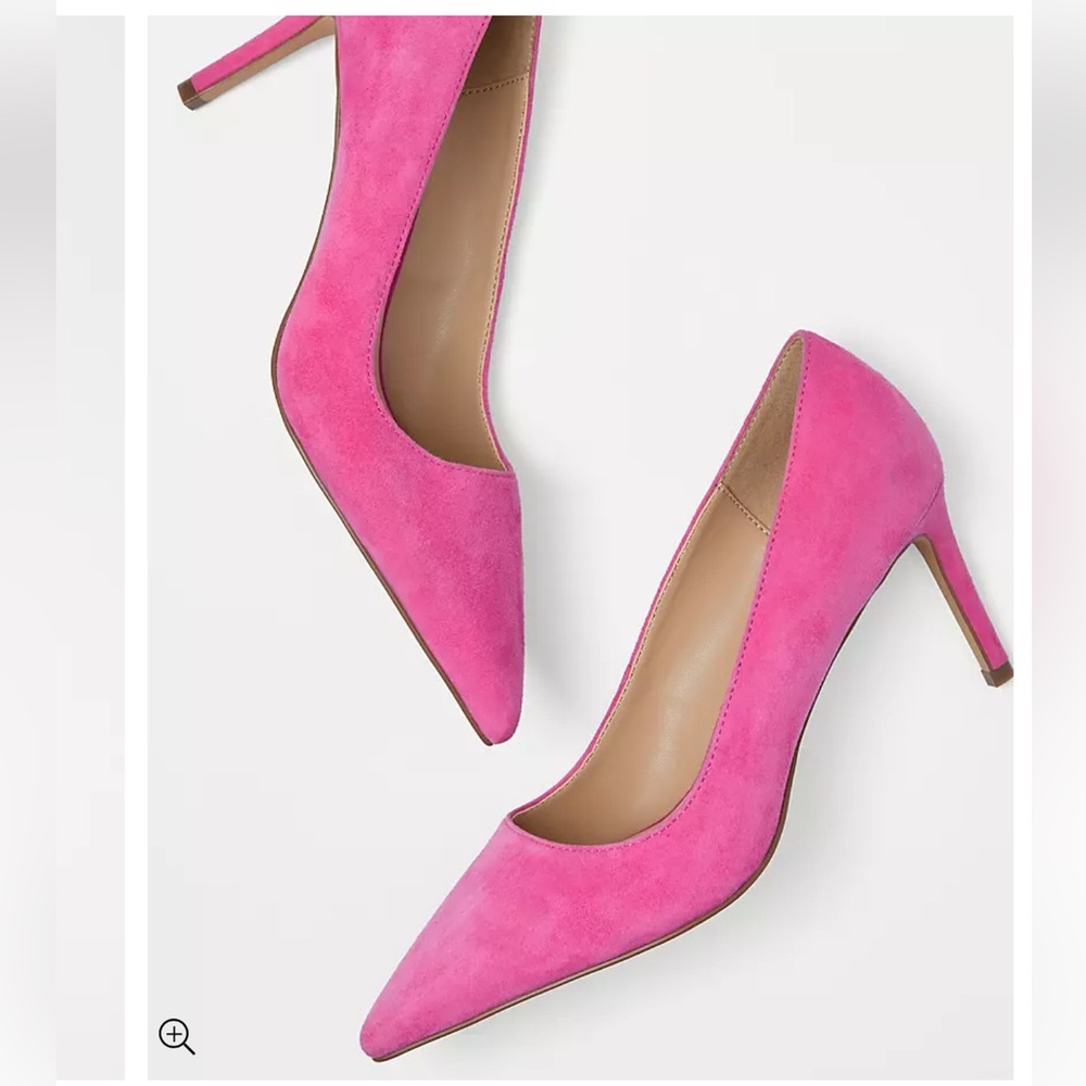 Ann Taylor Suede Pointy Toe Straight Heel Pumps